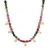 Satya Jewelry Beginning To Bloom Tourmaline Necklace In Gold