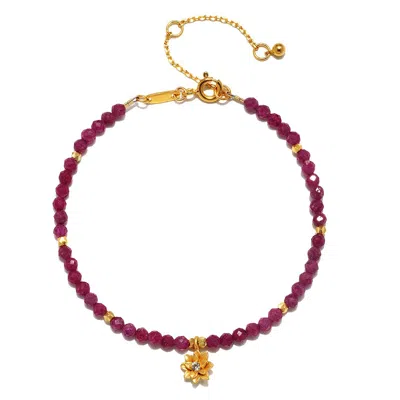 Satya Jewelry Birthstone Bracelet In Pink
