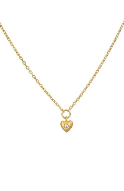 Satya Jewelry Boundless Love Mini Heart Pendant Necklace In Burgundy