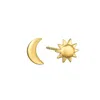 Satya Jewelry Celestial Light Moon And Star Stud Earrings In Gold