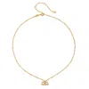 Satya Jewelry Cultivate Intuition Lotus Moonstone Necklace In Gold