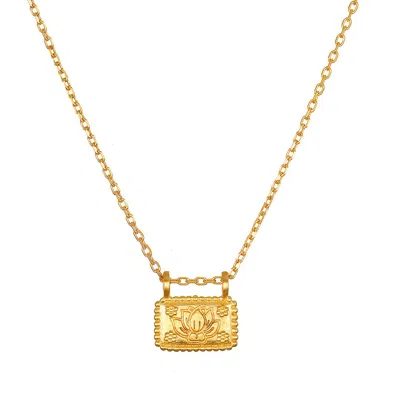 Satya Jewelry Dawn Of Renewal Lotus Necklace In Gold