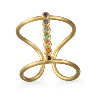 Satya Jewelry Divine Alignment Chakra Ring In Gold