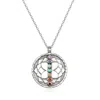 Satya Jewelry Divine Alignment Gemstone Chakra Silver Necklace In Metallic