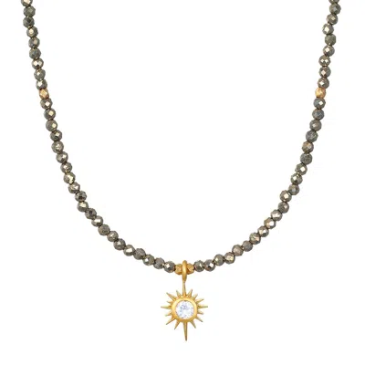 Satya Jewelry Dreams Of Prosperity Pyrite Necklace In Gold