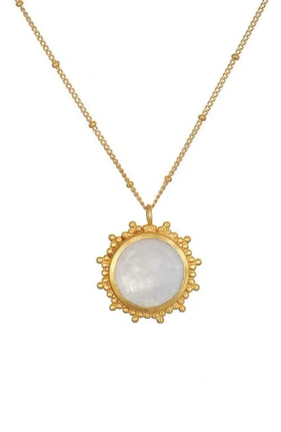 Satya Jewelry Drift Into Daydreams Moonstone Gemstone Necklace In Gold