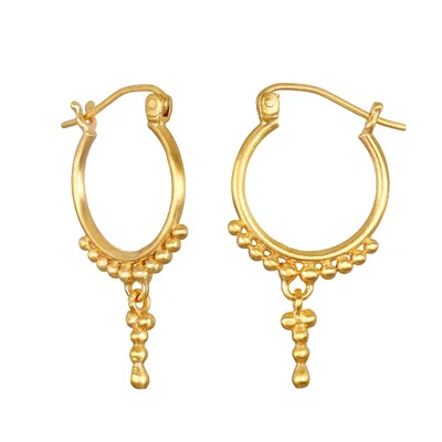 Satya Jewelry Drops Of Beauty Dot Hoop Earrings In Gold