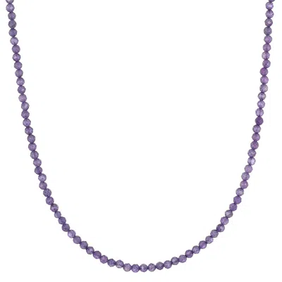 Satya Jewelry Embrace Bliss Amethyst Crown Chakra Choker In Gold