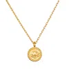 Satya Jewelry Emerging Potential Lotus Necklace In Gold