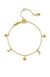 Satya Jewelry Enchanted Journey Celestial Charm Bracelet In Gold