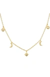 Satya Jewelry Enchanted Journey Celestial Choker Necklace In Gold