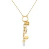 Satya Jewelry Endless Love Charm Necklace Set In Gold
