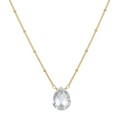 Satya Jewelry Enveloped In Protection Crystal Necklace In Gold