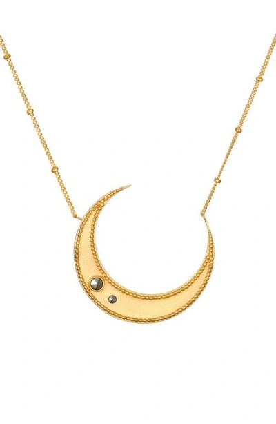 Satya Jewelry Eternal Guidance Moon Necklace In Gold