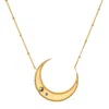 Satya Jewelry Eternal Guidance Moon Necklace In Gold