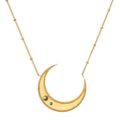 Satya Jewelry Eternal Guidance Moon Necklace In Gold
