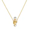 Satya Jewelry Eternal Spirit Clear Quartz Snake Necklace In Multi