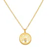 Satya Jewelry Firmly Rooted White Topaz Tree Of Life Necklace In Gold
