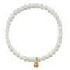 Satya Jewelry Ganesha Hindu God Pearl Gemstone Bracelet In White