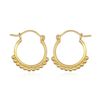 Satya Jewelry Gold Small Samsara Hoop Earrings