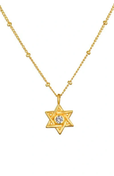 Satya Jewelry Guiding Faith Star Of David Necklace In Gold