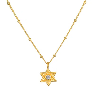 Satya Jewelry Guiding Faith Star Of David Necklace In Gold