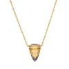 Satya Jewelry Guiding Spirit Labradorite Feather Locket Necklace In Gold