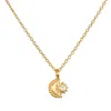 Satya Jewelry Guiding Star Celestial White Topaz Necklace In Gold