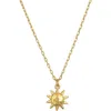 Satya Jewelry Here Comes The Sun Necklace In Gold