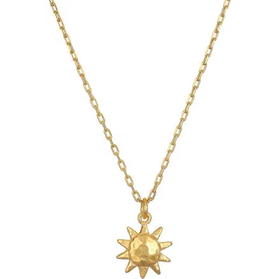 Satya Jewelry Here Comes The Sun Necklace In Gold