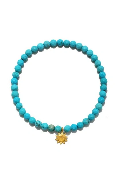 Satya Jewelry Ignite Vibrancy Turquoise Sun Bracelet In Blue
