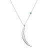 Satya Jewelry Illuminated Path Silver Moon Necklace In Silver