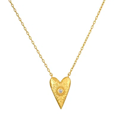 Satya Jewelry Infinitely Loved Heart Necklace In Gold