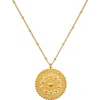 Satya Jewelry Inner Light Mandala Necklace In Gold
