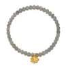 Satya Jewelry Intentional Journey Labradorite Lotus Bracelet In Gold