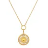 Satya Jewelry Inward Journey Pearl Mandala Necklace In Gold