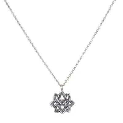 Satya Jewelry Journey Forward Lotus Silver Necklace