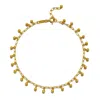 Satya Jewelry Walk With Joy Coin Chain Anklet In Gold