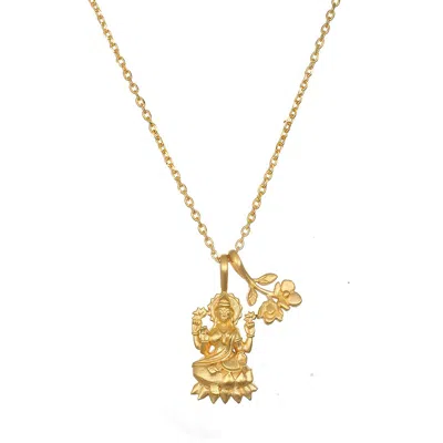 Satya Jewelry Lakshmi Hindu Goddess, Awaken Abundance Necklace In Gold