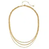Satya Jewelry Layered Beauty Multiple Chain Necklace In Gold