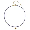 Satya Jewelry Light Seeker Lapis Starburst Choker Necklace In Blue