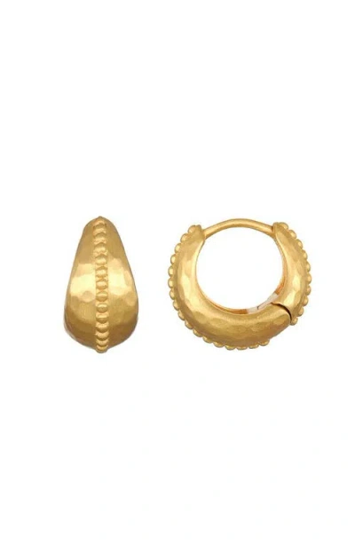 Satya Jewelry Little Joys Dot Huggie Hoop Earrings In Gold