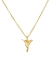 Satya Jewelry Loving Devotion Hummingbird Necklace In Gold