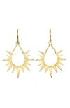 Satya Jewelry Lucent Glow Starburst Linear Drop Earrings In Gold