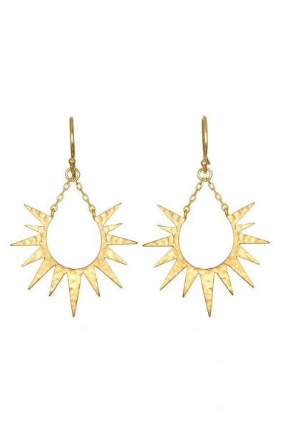 Satya Jewelry Lucent Glow Starburst Linear Drop Earrings In Gold