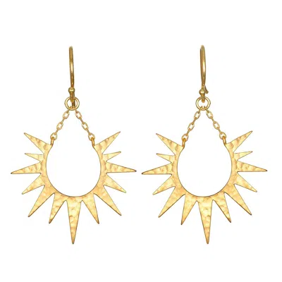 Satya Jewelry Lucent Glow Starburst Linear Drop Earrings In Gold
