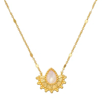 Satya Jewelry Majestic Light Moonstone Necklace In Gold