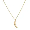 Satya Jewelry Midnight Sky Pendant Moon Necklace In Gold