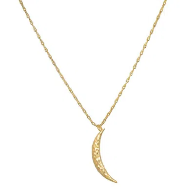 Satya Jewelry Midnight Sky Pendant Moon Necklace In Gold