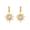 Satya Jewelry Moonstone North Star Linear Earrings In Gold